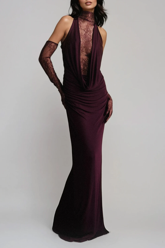 Ariana Luxe Lace Evening Gown