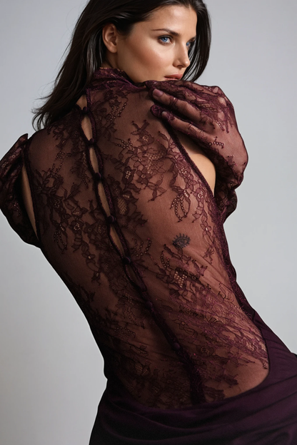 Ariana Luxe Lace Evening Gown