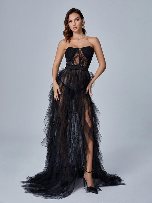 Abito Maxi in Tulle Dorothy Nero