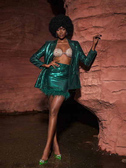 Set Blazer Dovie con Paillettes