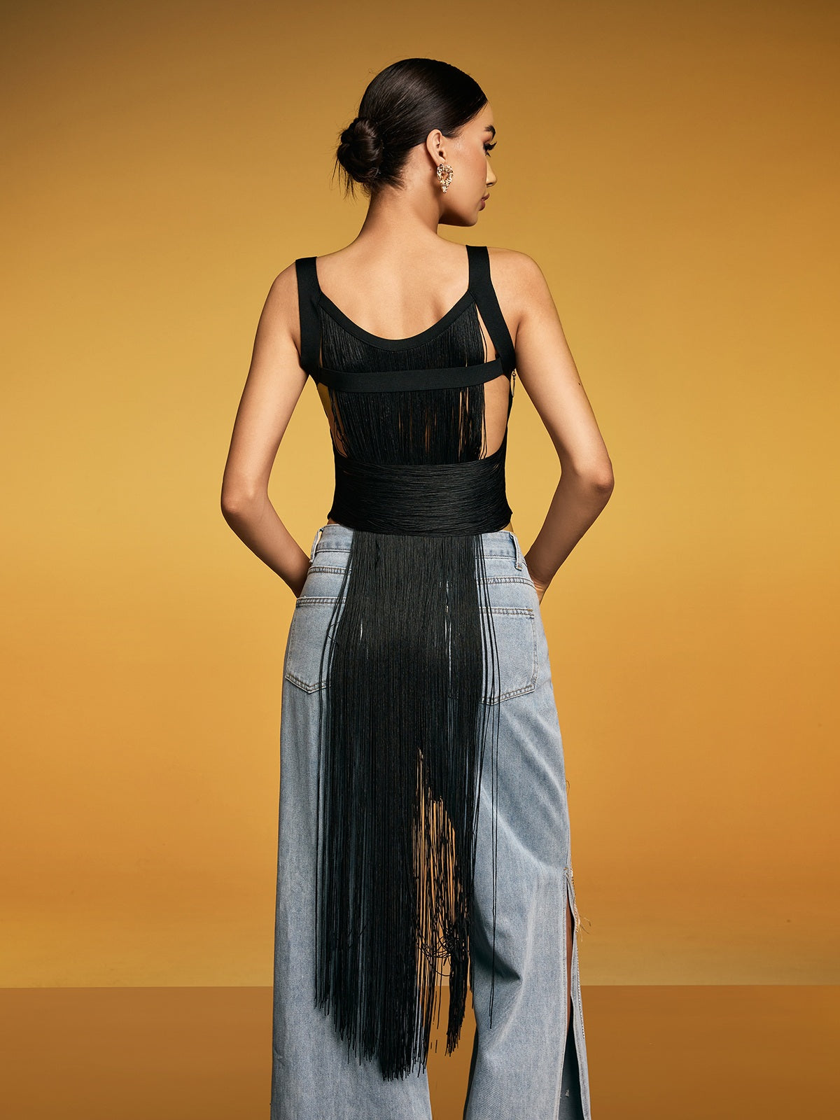 Top Bandage con Frange Dualine