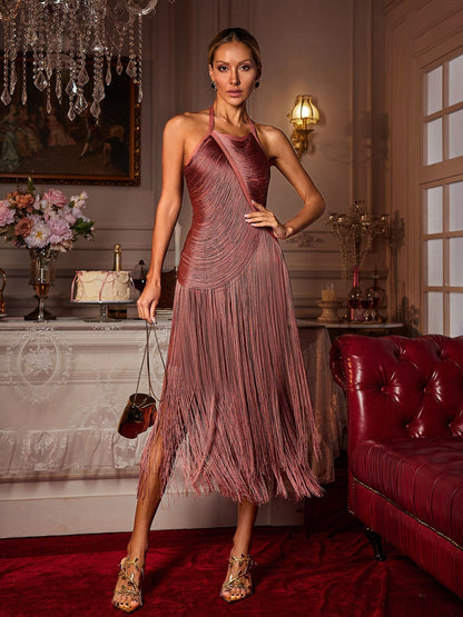 Abito Midi con Frange Edaline