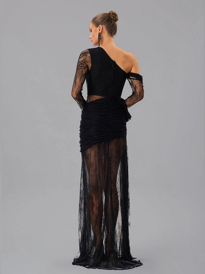 Abito Maxi in Pizzo e Rete Farooq