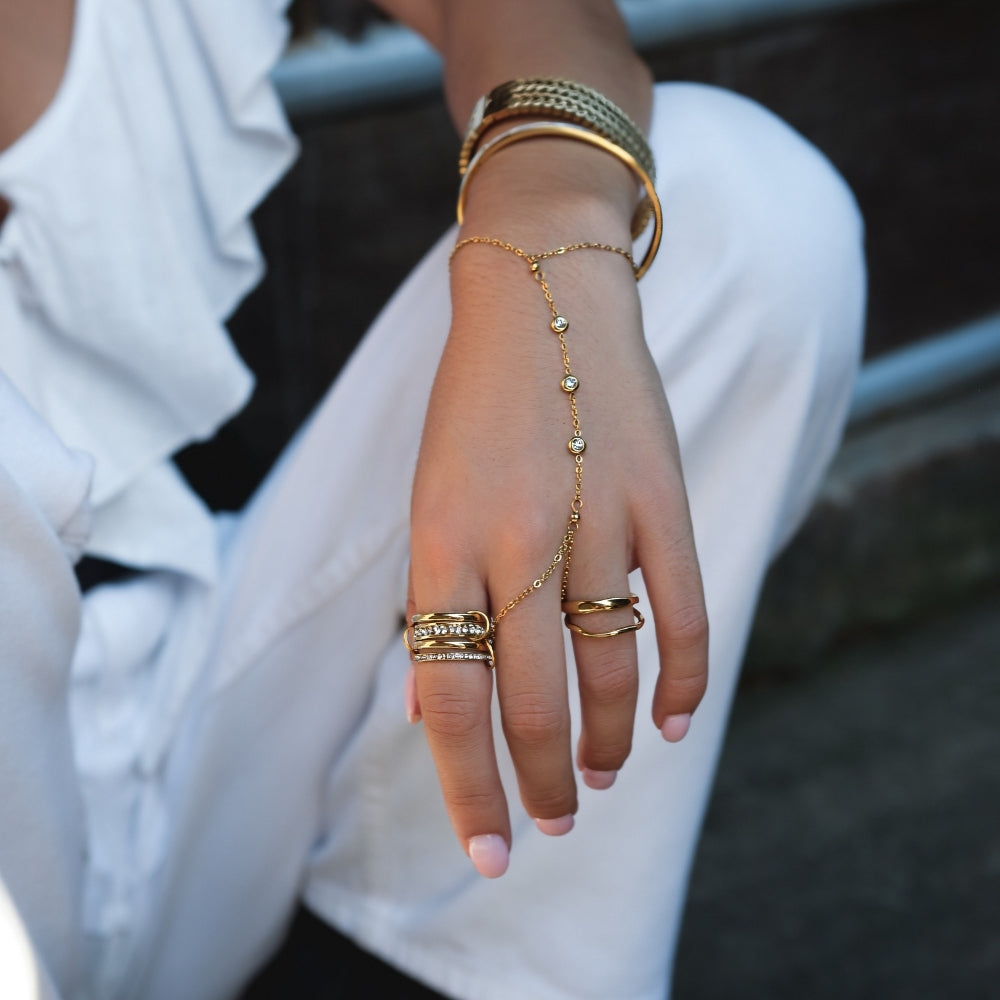 Anello in Cristallo e Oro 'Forever'