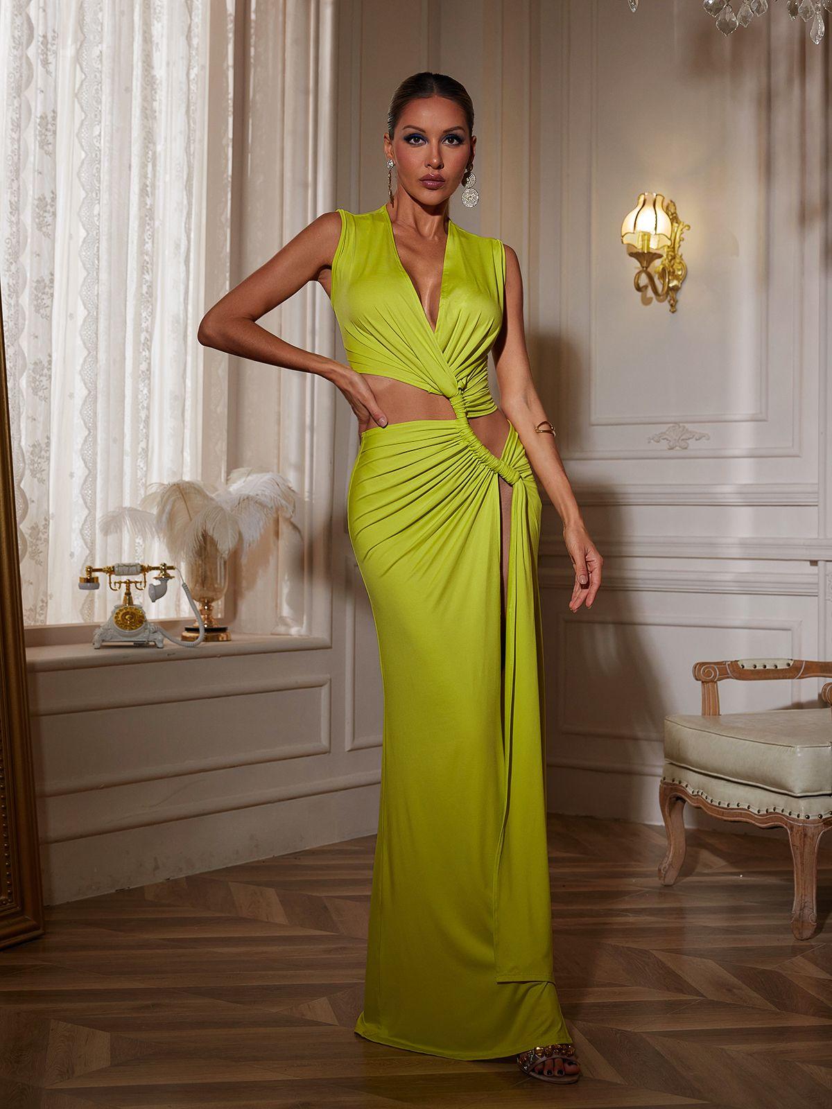 Abito Maxi con Cutout e Scollatura a V Gertrude