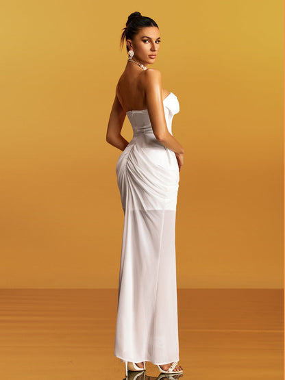 Abito Maxi Senza Spalline in Rete Raccoglitore Globulare