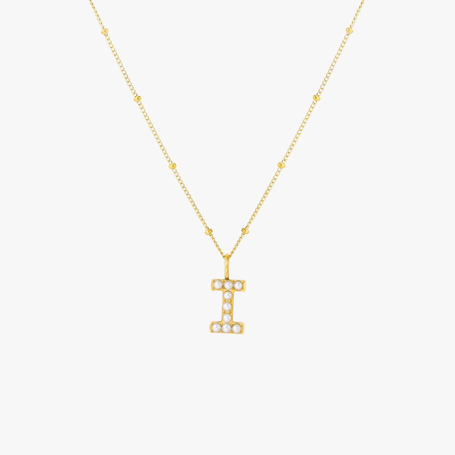 Collana con Iniziale di Perla