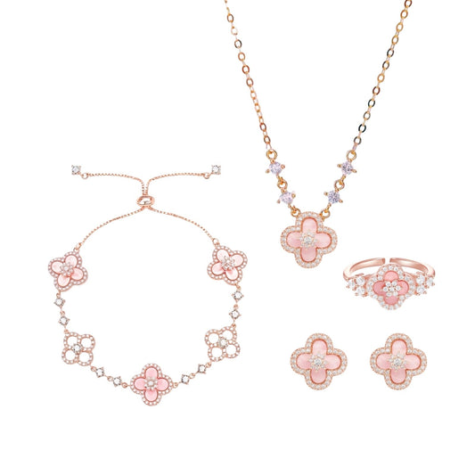 Set di Fiori di Diamante Rosa