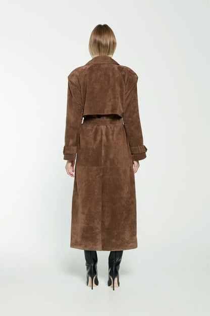 Sienna Suede Trench Coat