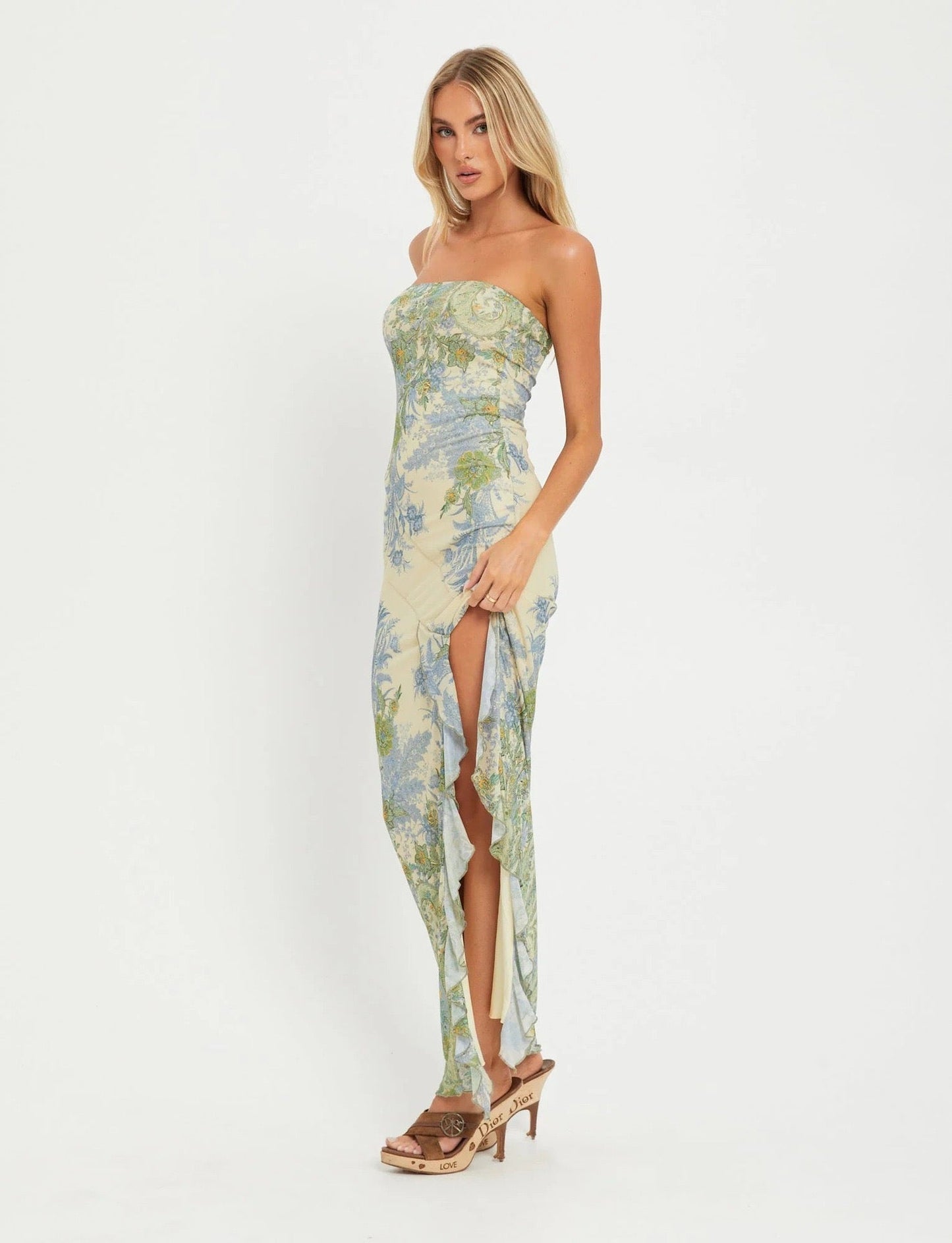 Abito Maxi Senza Spalline Bloom