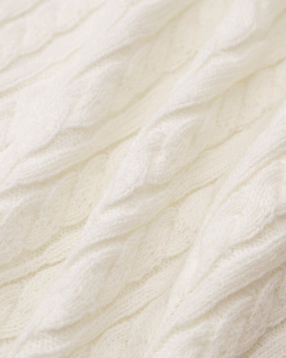 Gonna Mini In Maglia Bianca A Contrasto