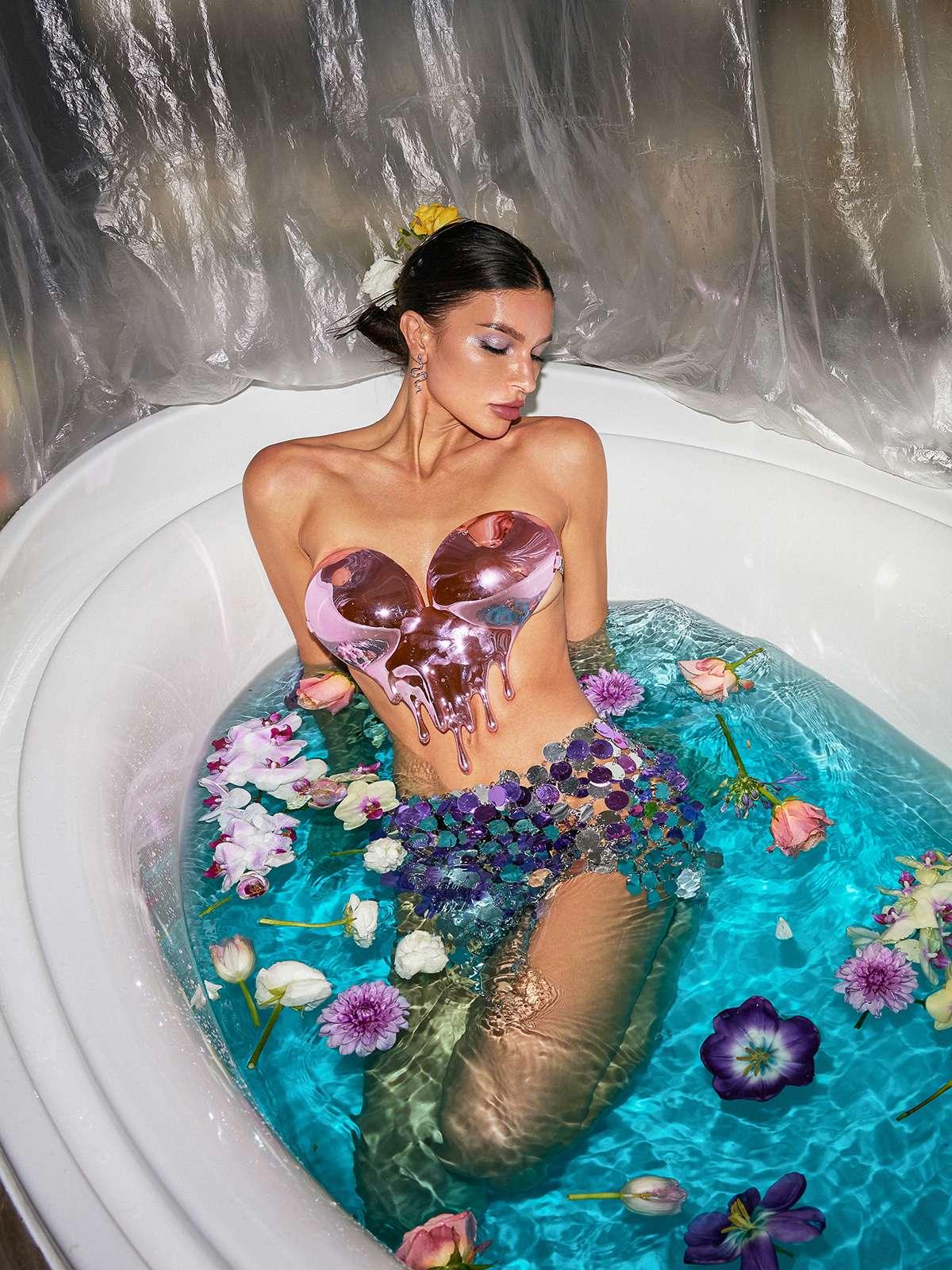 Top Armor a Goccia Cuore Metallico Iago in Rosa