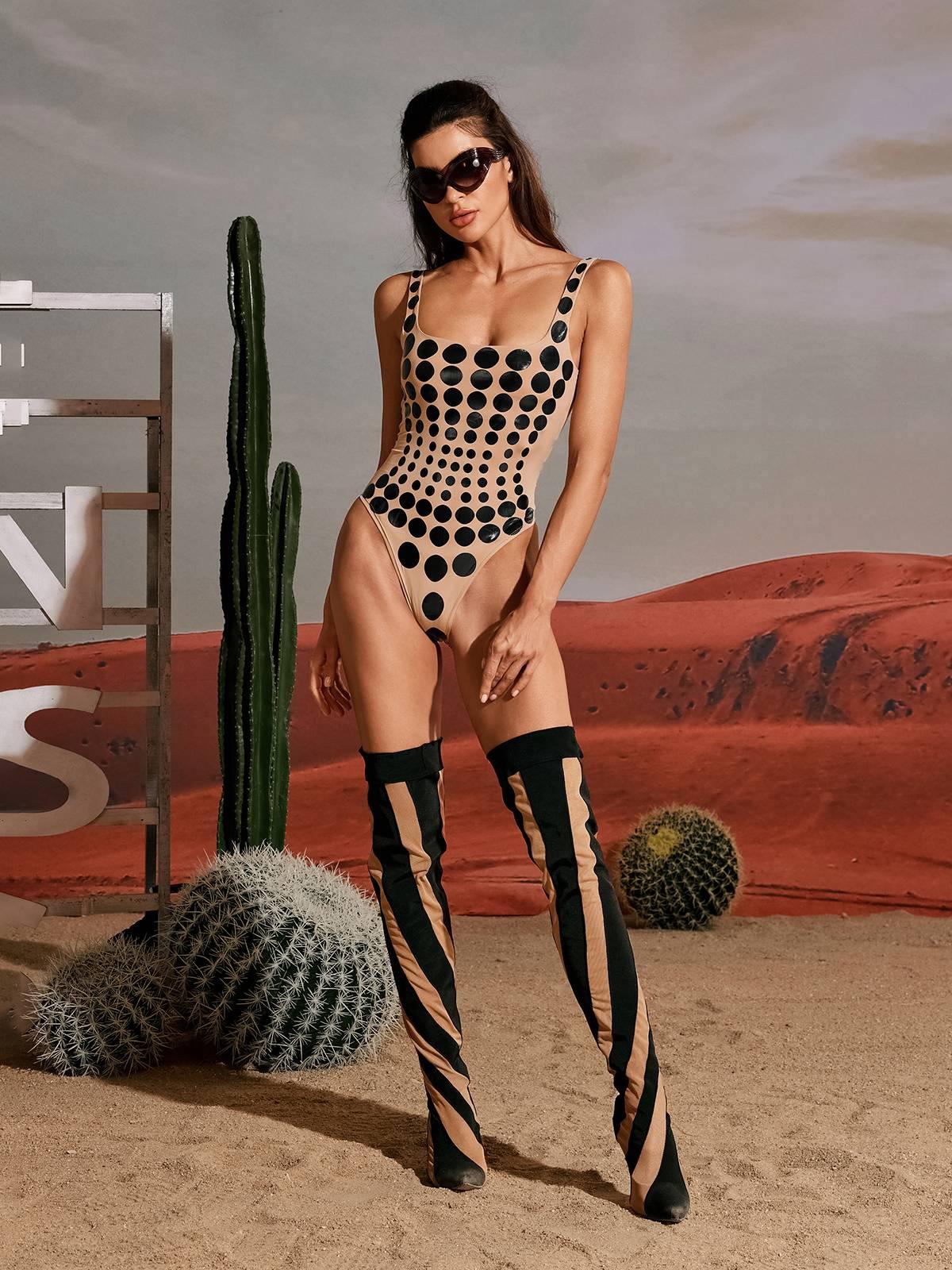 Body Stampato a Pois Ishi