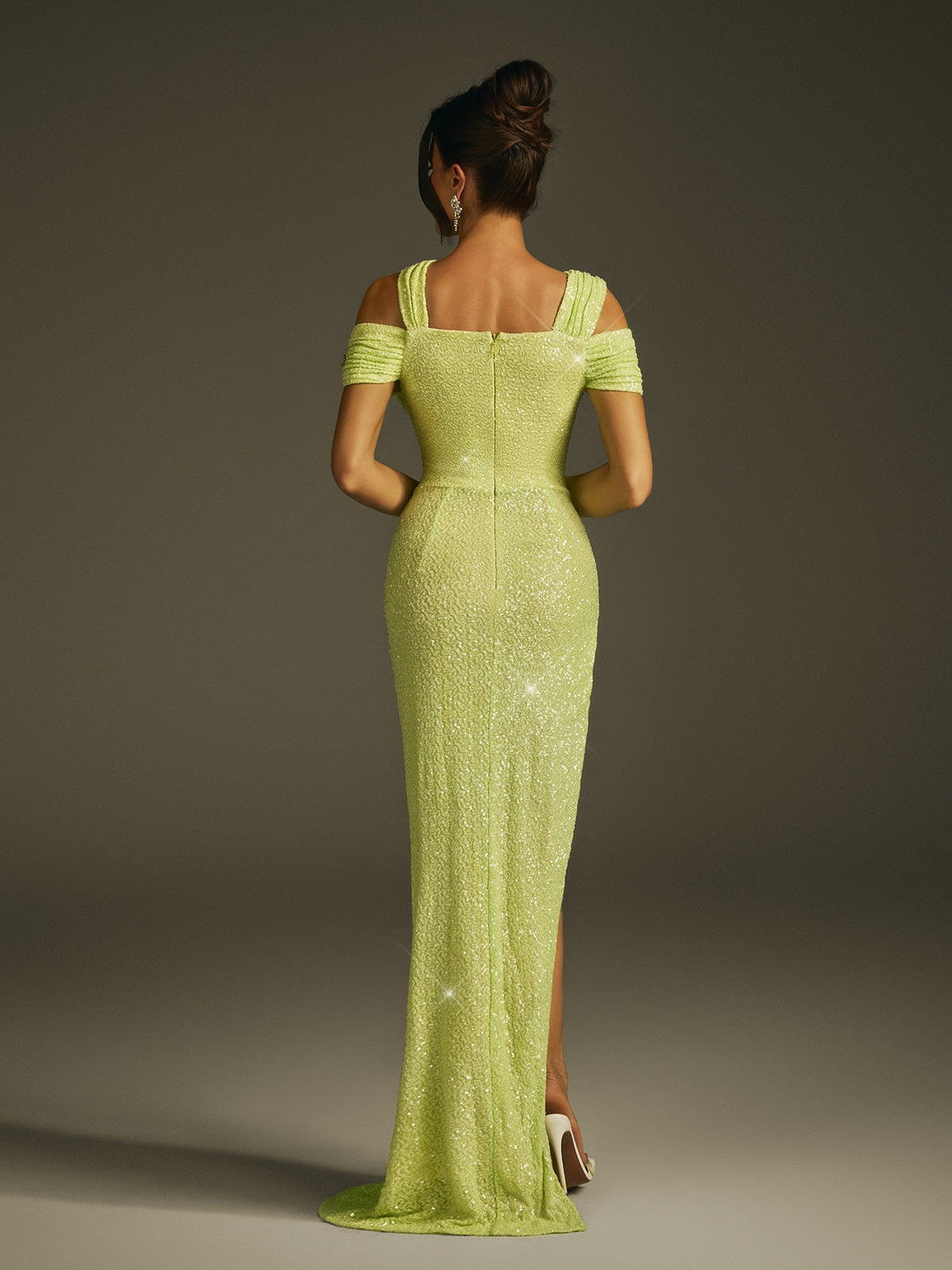 Abito Maxi con Cutout e Paillettes Izgoth