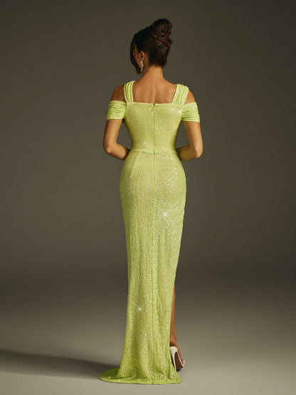 Abito Maxi con Cutout e Paillettes Izgoth