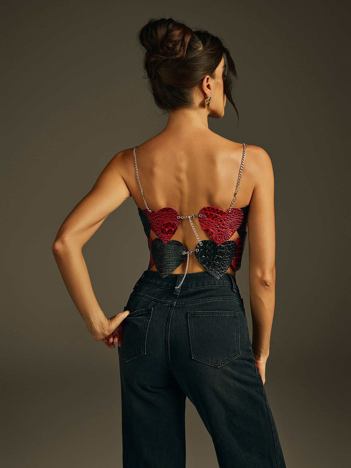 Top Jyren Spaghetti Chain Heart