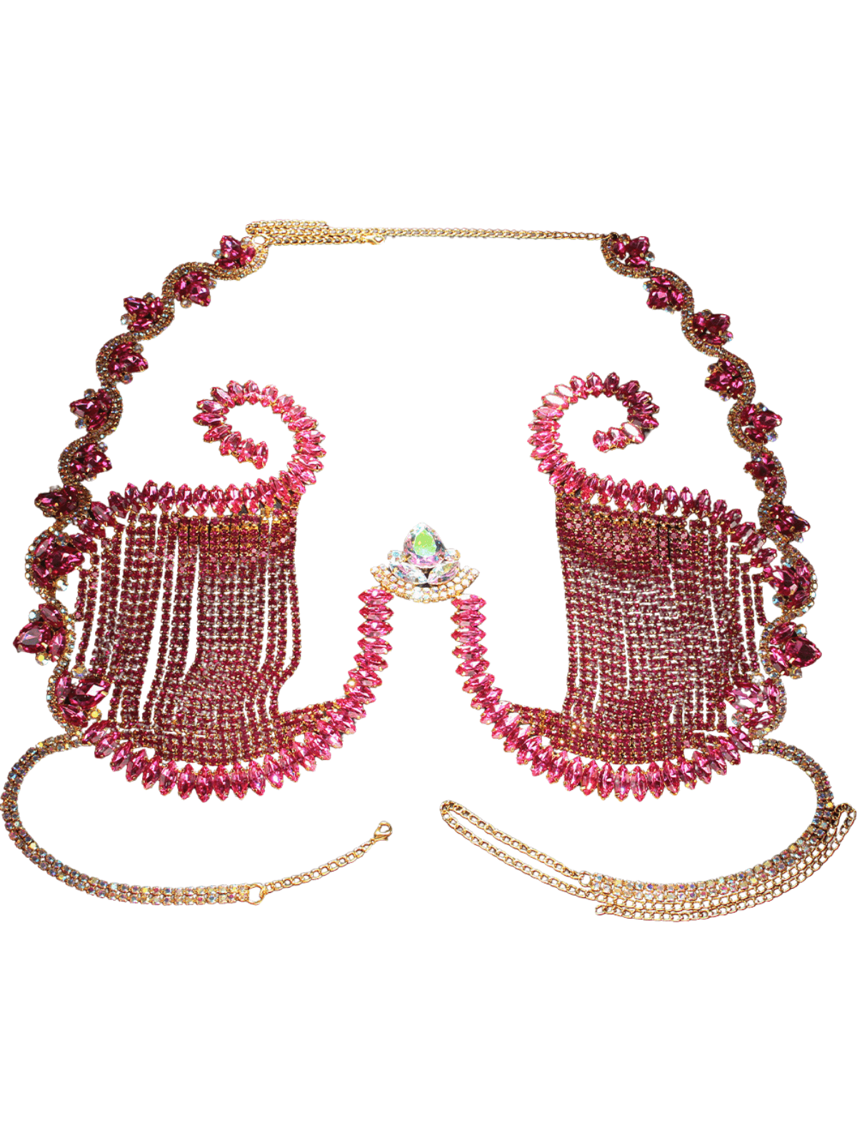 Kalindi Halterneck Bralette con Strass