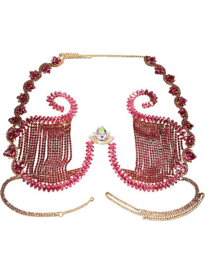 Kalindi Halterneck Bralette con Strass