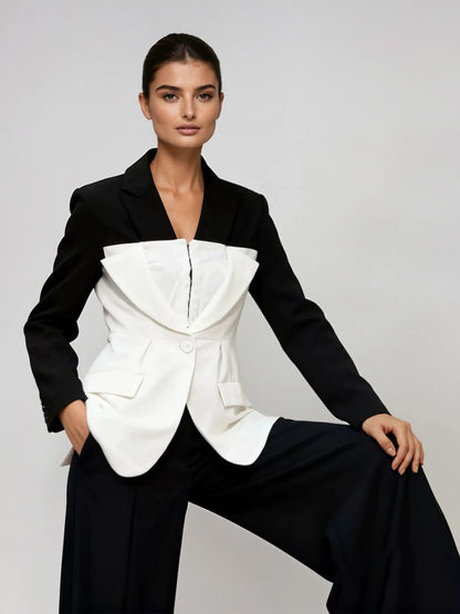 Blazer con Collo Piegato Lagrangex