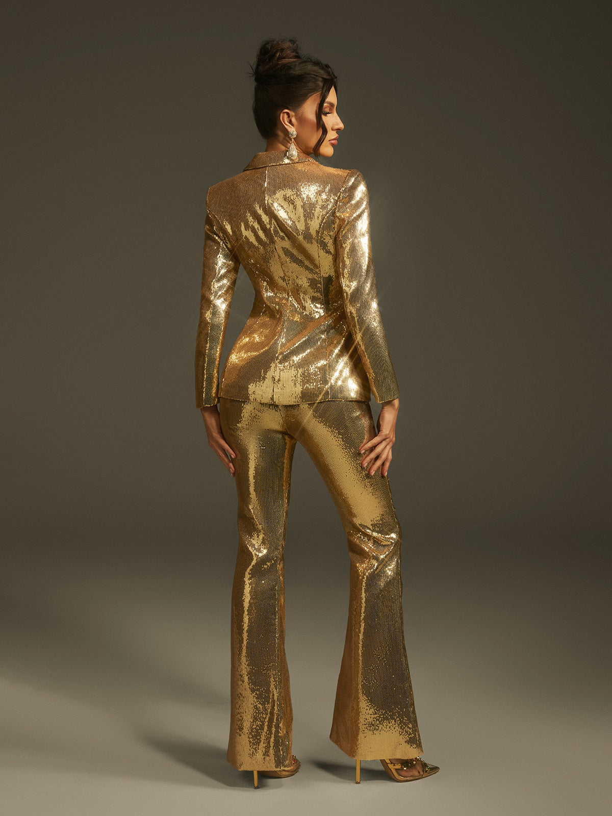 Completo Blazer Lungo Larna con Paillettes