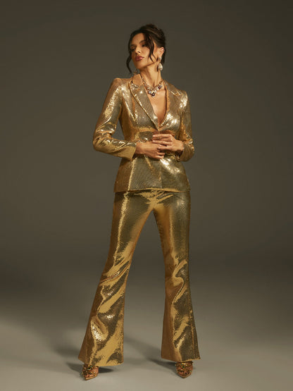 Completo Blazer Lungo Larna con Paillettes