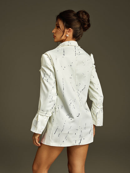 Blazer Stampato con Cutout Latimer