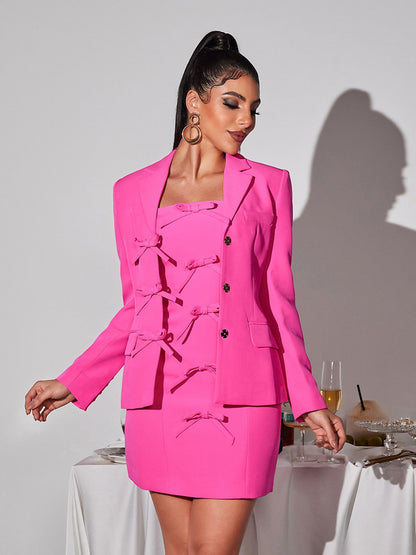 Set Blazer con Fiocco a Manica Lunga Lavonte