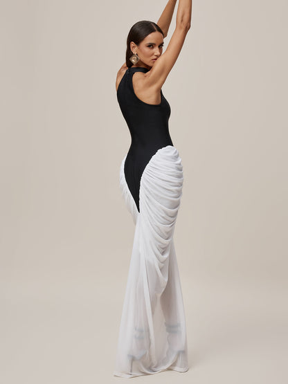 Abito Maxi Bandage Senza Maniche Lenore