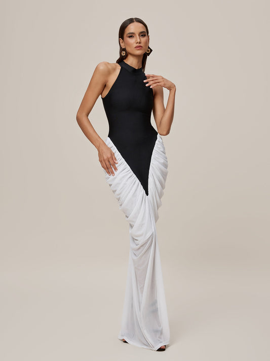 Abito Maxi Bandage Senza Maniche Lenore