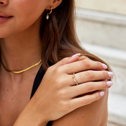 Anello Vite in Cristallo d'Oro Lily