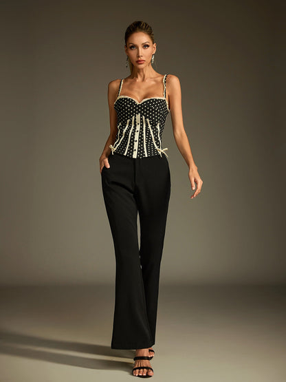 Top Lucretia con Fiocco a Pois