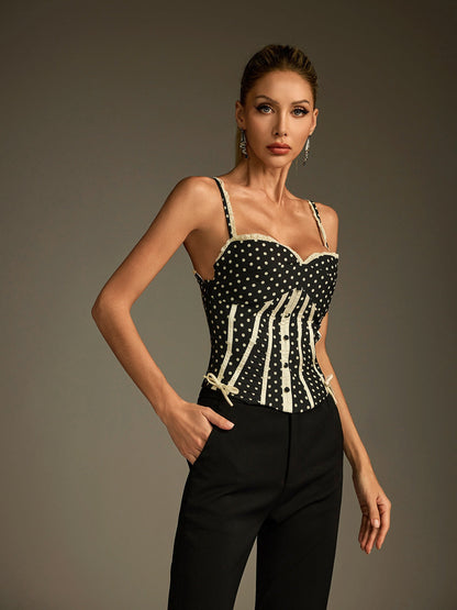 Top Lucretia con Fiocco a Pois