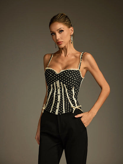 Top Lucretia con Fiocco a Pois