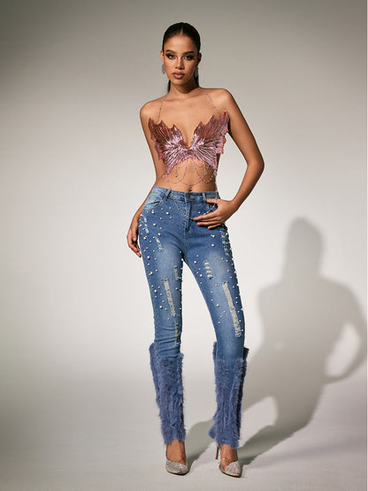 Top in Armor a Farfalla con Rouches Nyriel