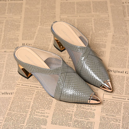 Valerie Genuine Leather Mules