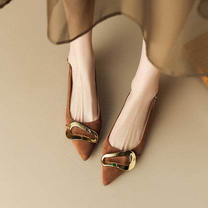 Elise Suede Slingback Mules