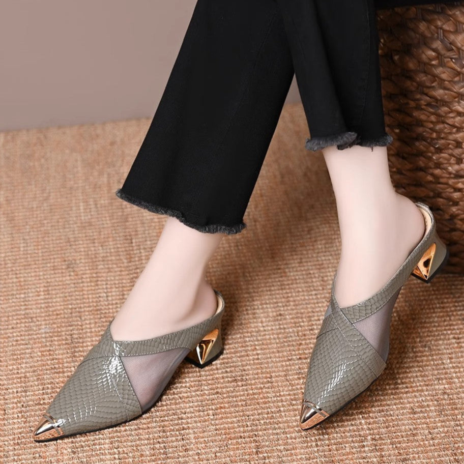 Valerie Leather Mule