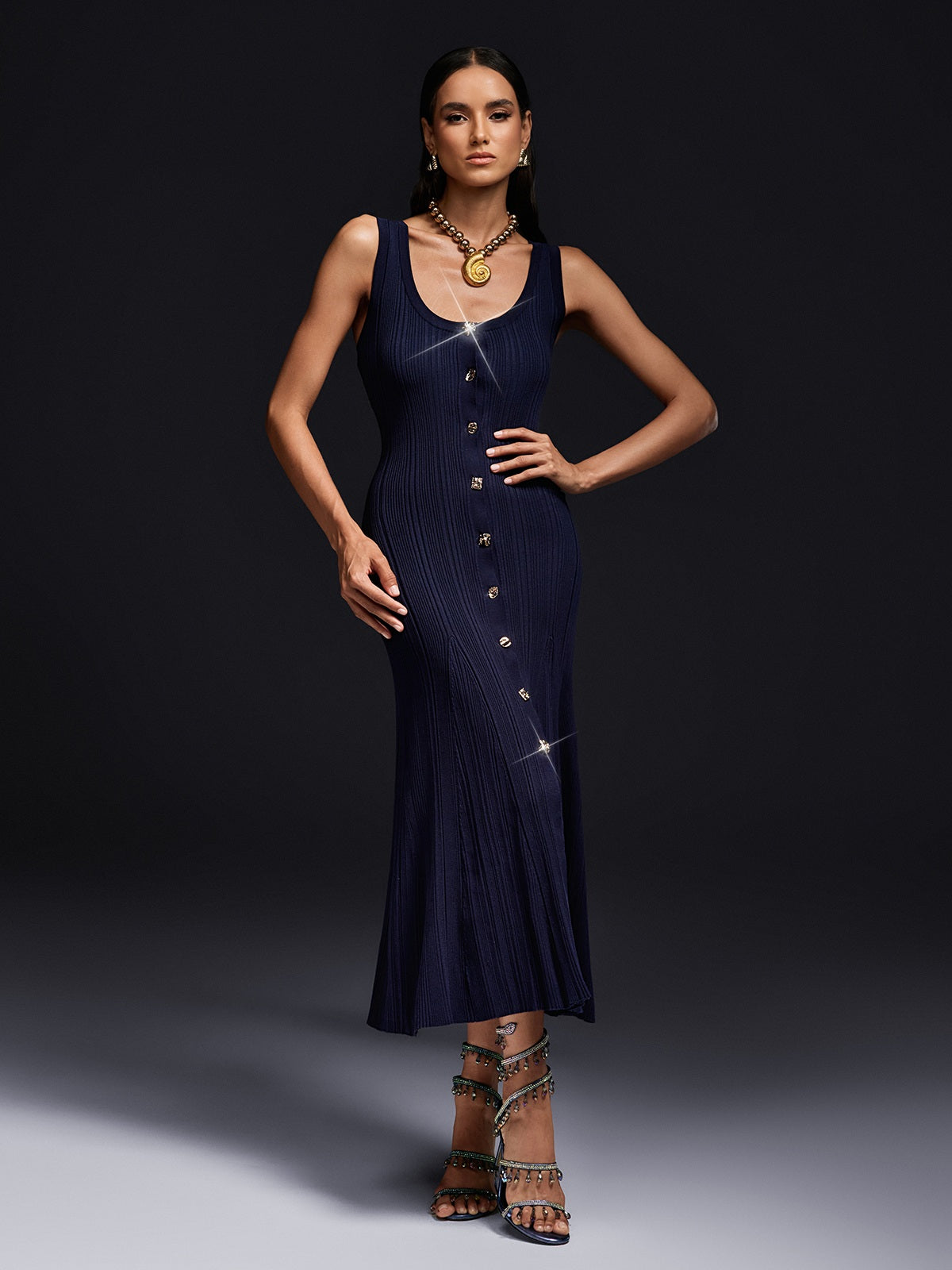 Abito Midi Senza Maniche Olsen