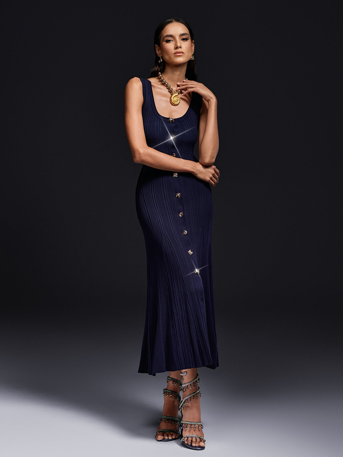 Abito Midi Senza Maniche Olsen