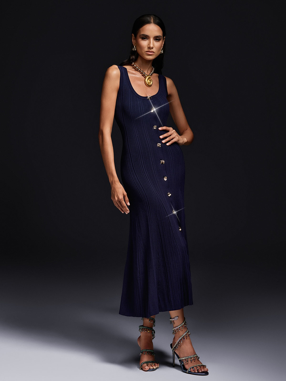 Abito Midi Senza Maniche Olsen