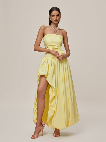 Abito Maxi Bubble Senza Spalline con Lacci Oracle