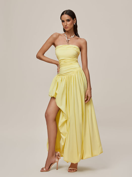 Abito Maxi Bubble Senza Spalline con Lacci Oracle