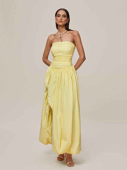 Abito Maxi Bubble Senza Spalline con Lacci Oracle