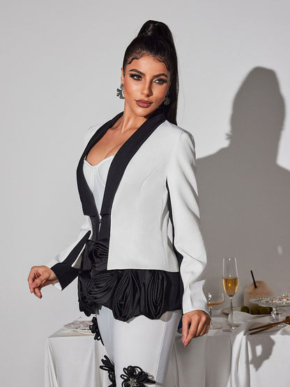 Blazer a Maniche Lunghe con Fiori Raekwon