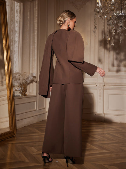 Set Blazer con Collo a Scialle Raeron