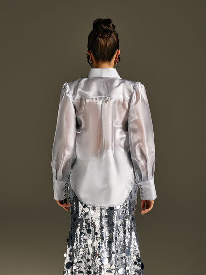 Top in Organza con Fiocco Ronica