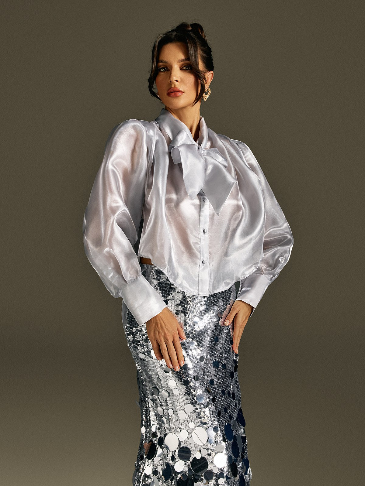 Top in Organza con Fiocco Ronica