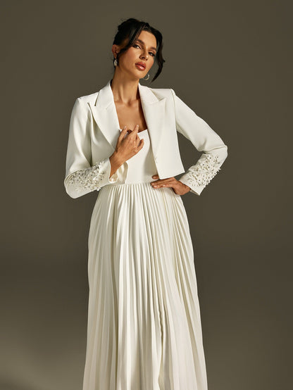 Set Blazer Roro Pieghettato con Fiori