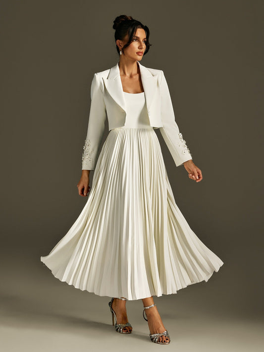 Set Blazer Roro Pieghettato con Fiori