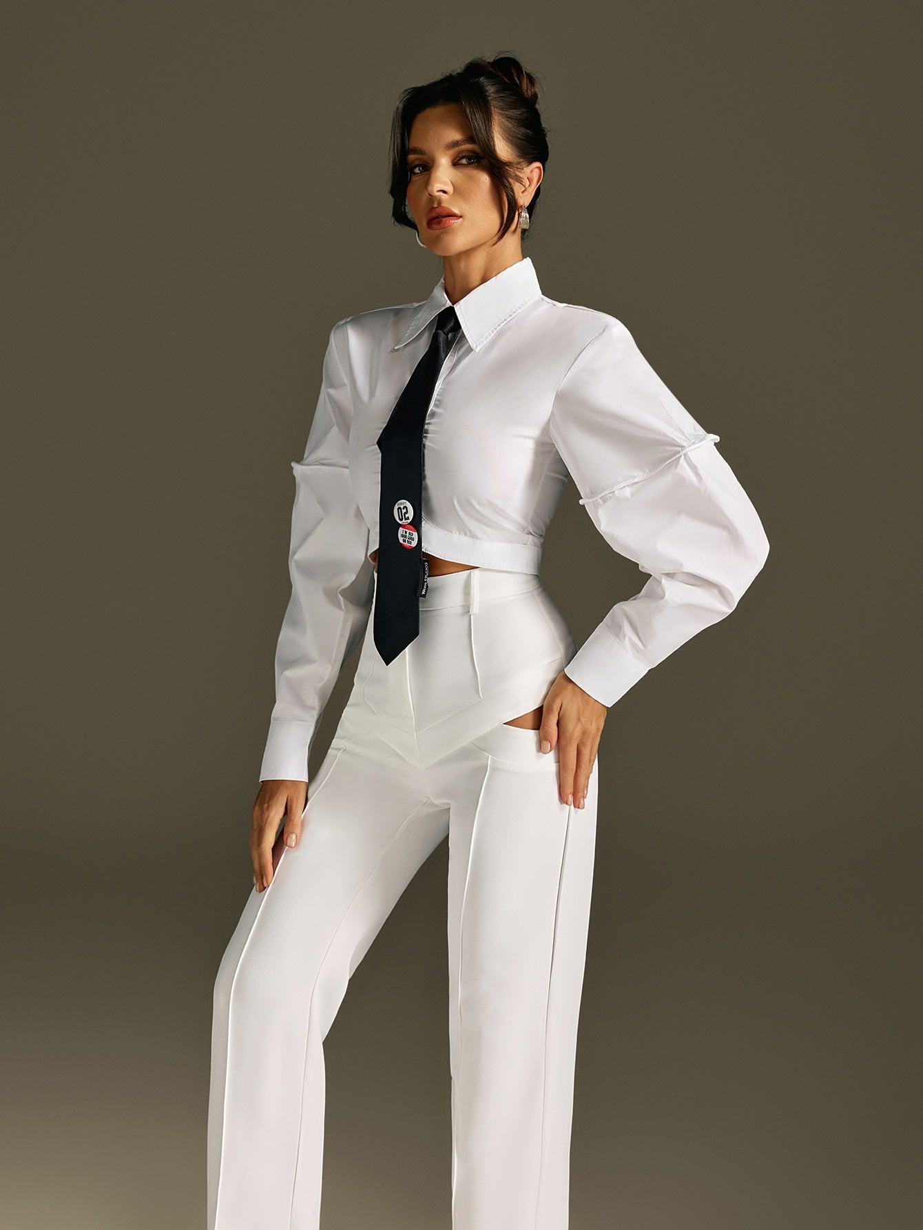 Camicia Roselani con Maniche a Palloncino e Fiocco